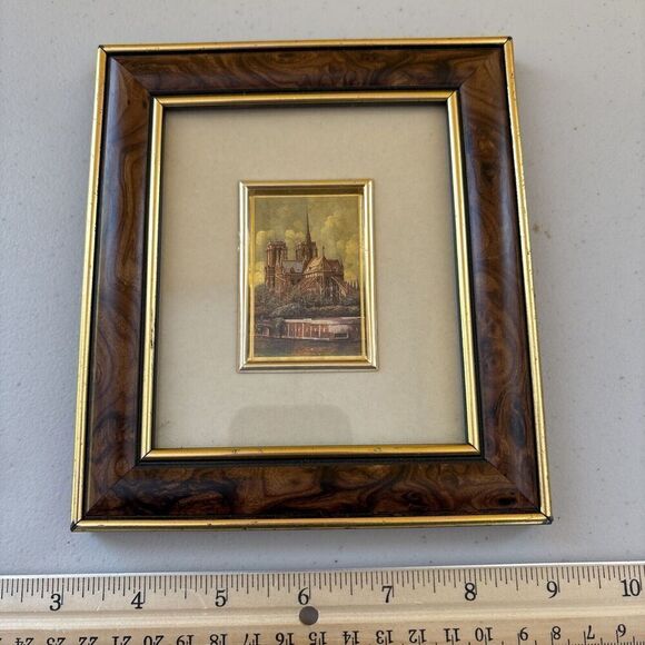 Vintage Italian Foglia Oro 23 KT Gold Leaf Limited Edition Notre Dame Cathedral - Picture 1 of 6